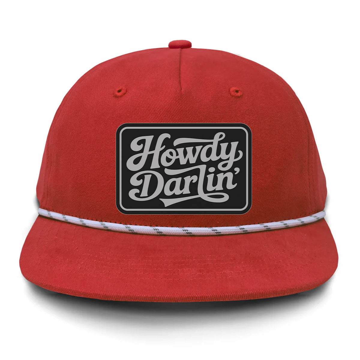 Howdy Darlin' Flat Bill Rope Leather Patch Hat