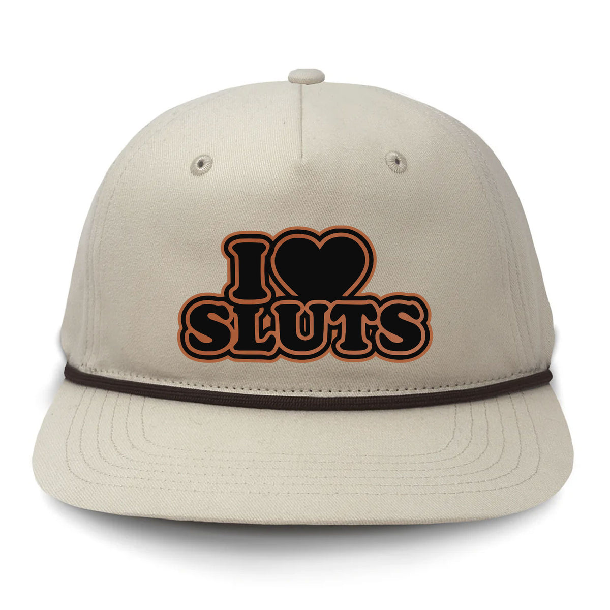 I Love Sluts Flat Bill Rope