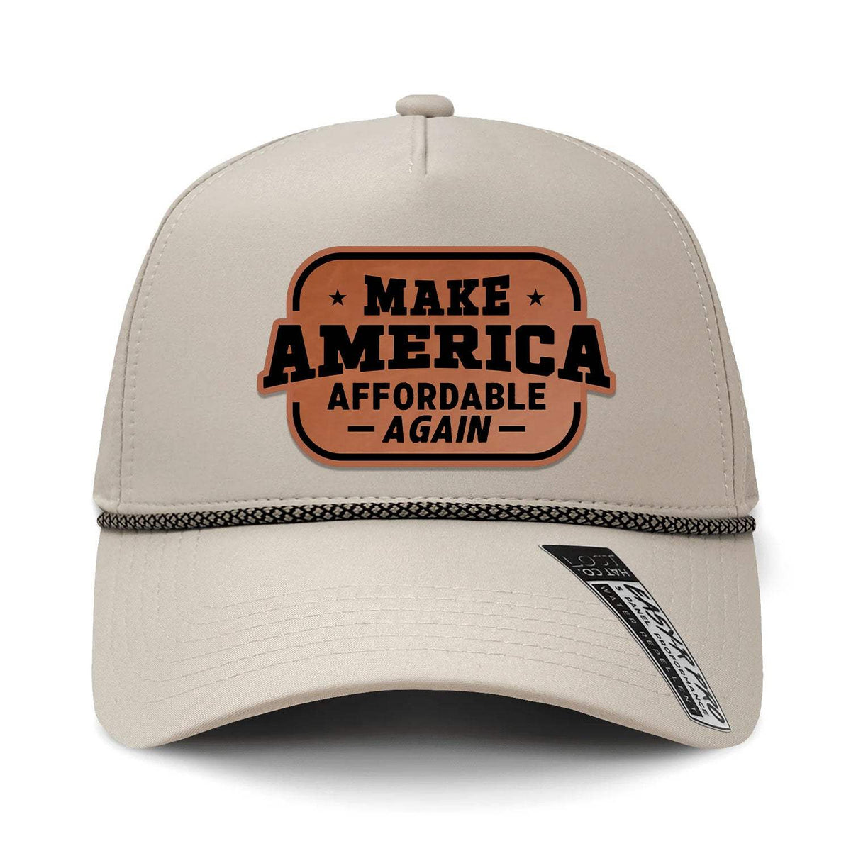 Make America Affordable Again Performance Leather Patch Hat - Cream