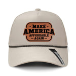 Make America Affordable Again Performance Leather Patch Hat - Cream