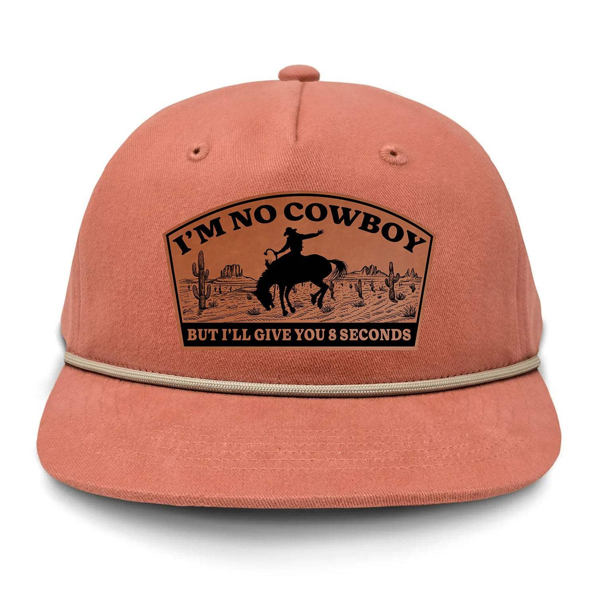 I'm NoCowboy Flat Bill Rope Leather Patch Hat - Cutthroat