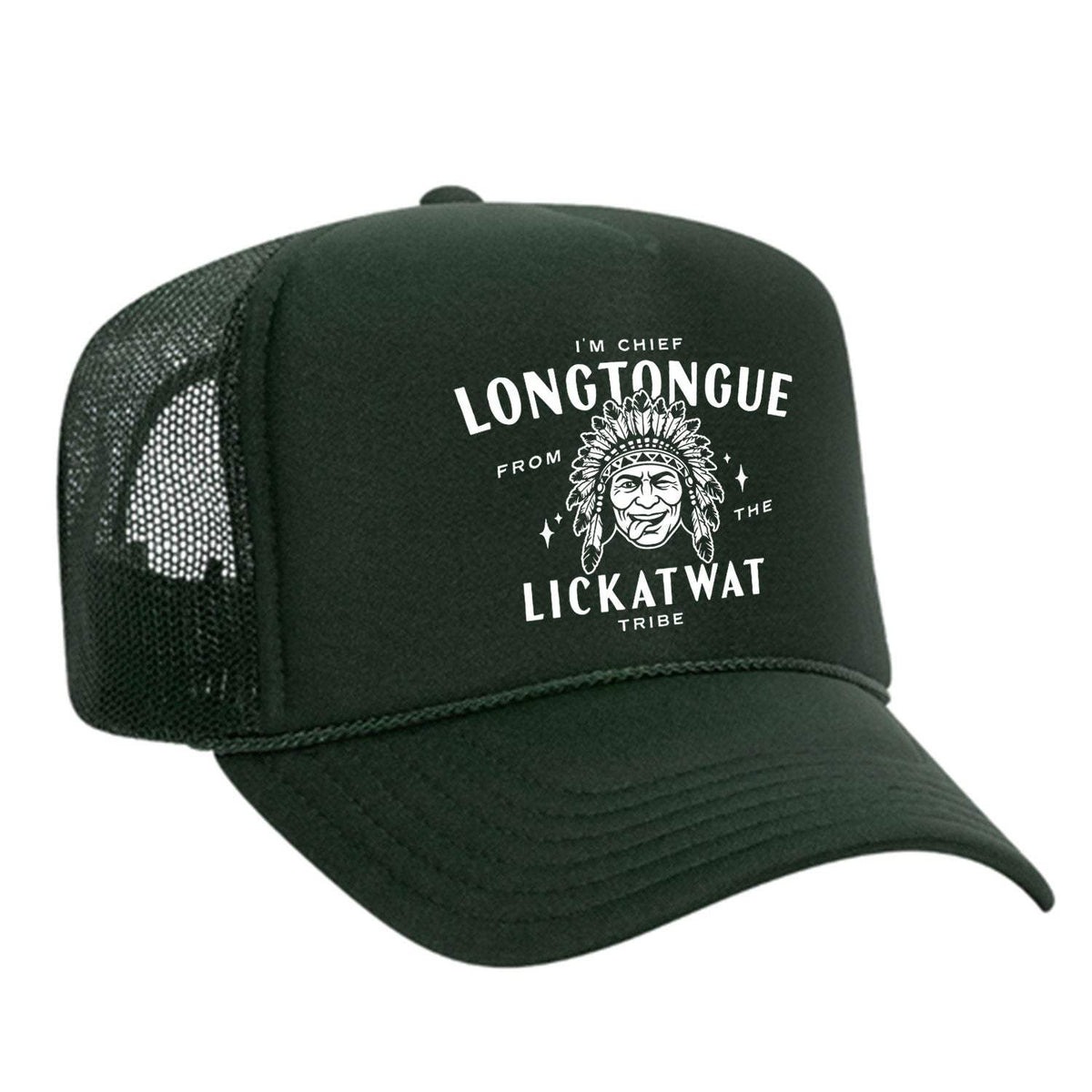 Chief Longtongue Foam Trucker Hat - Dark Green