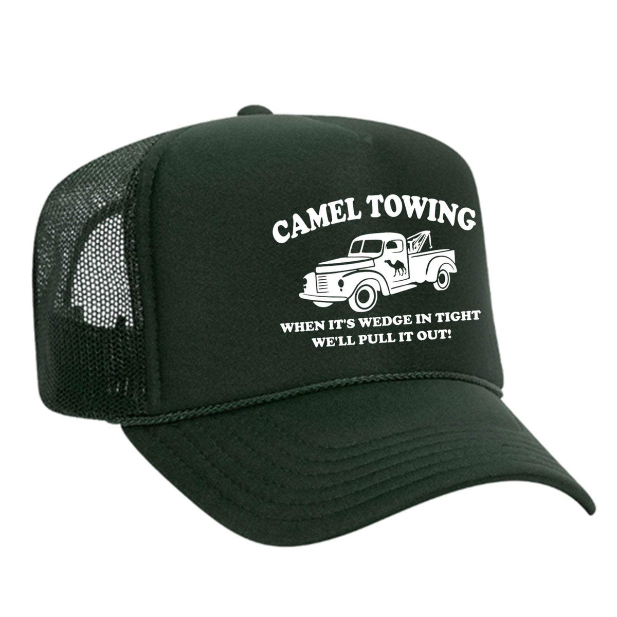 Camel Towing Foam Trucker Hat - Dark Green