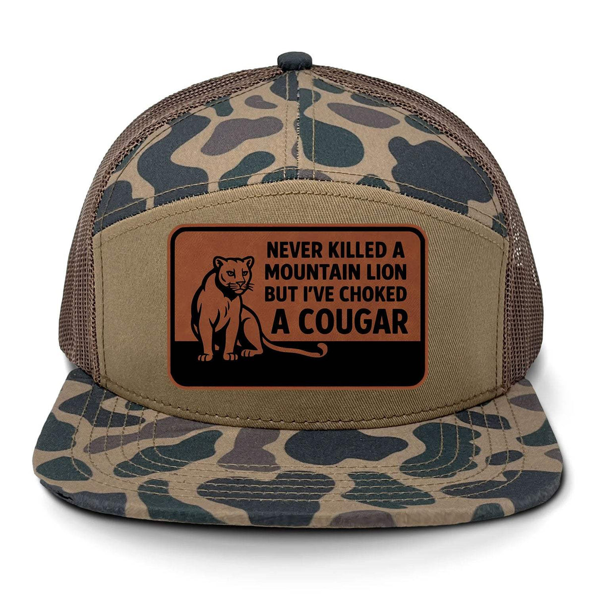 Choked A Cougar 7 Panel Hat - Delta