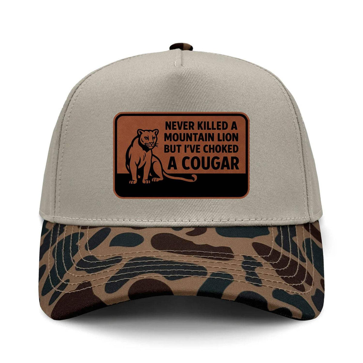 Choked A Cougar 5-Panel Hybrid Camo Hat - Delta