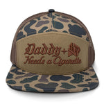 Daddy Needs A Cig Embroidered 7 Panel Hat - Delta