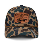 The Liquor Box Lounge Performance Leather Patch Hat
