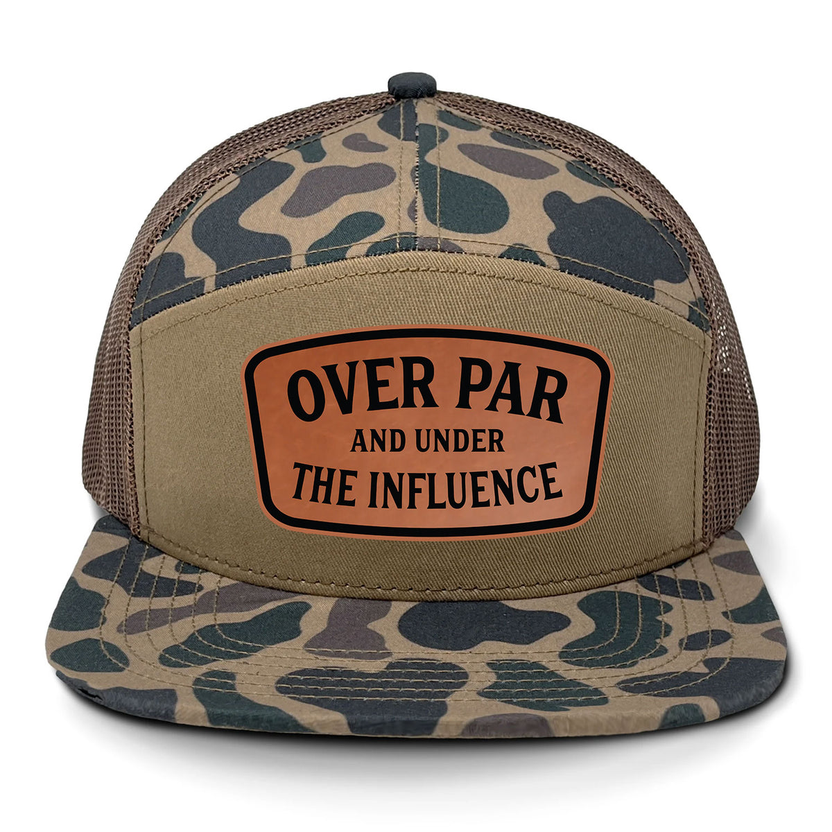Over Par And Under The Influence 7 Panel Hat