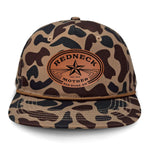 Redneck Mother Flat Bill Rope Leather Patch Hat - Delta