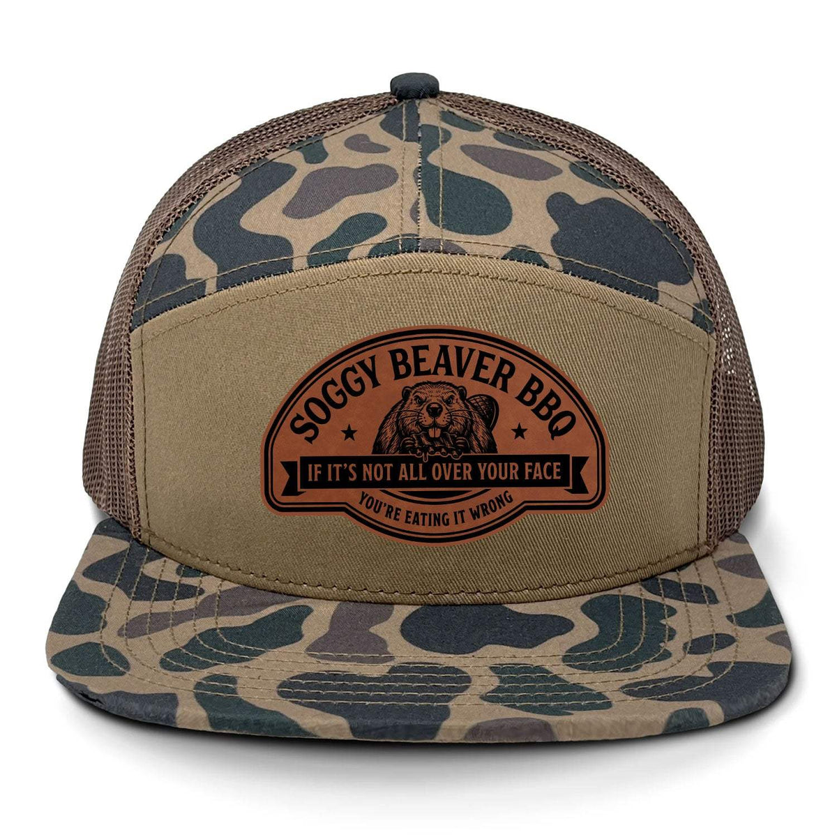 Soggy Beaver BBQ 7 Panel Hat - Delta