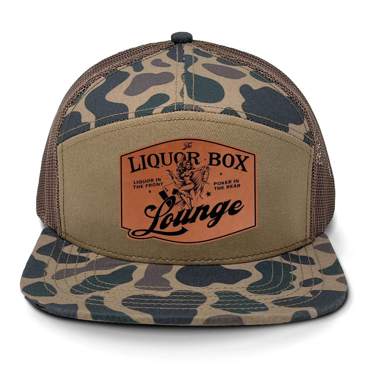 The Liquor Box Lounge 7 Panel Hat - Delta
