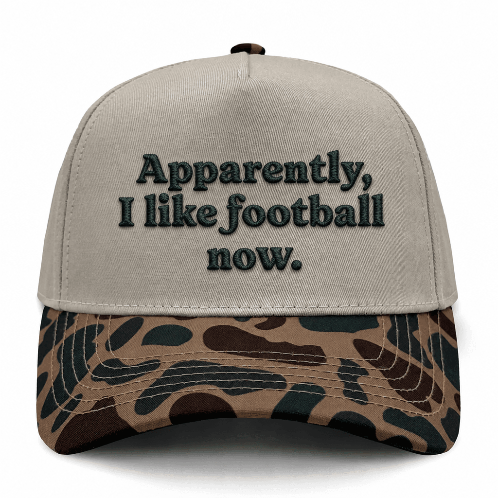 Apparently, I Like Football Embroidered Hat - Delta