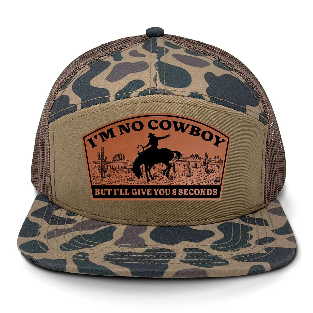 I'm No Cowboy 7 Panel Hat - Delta