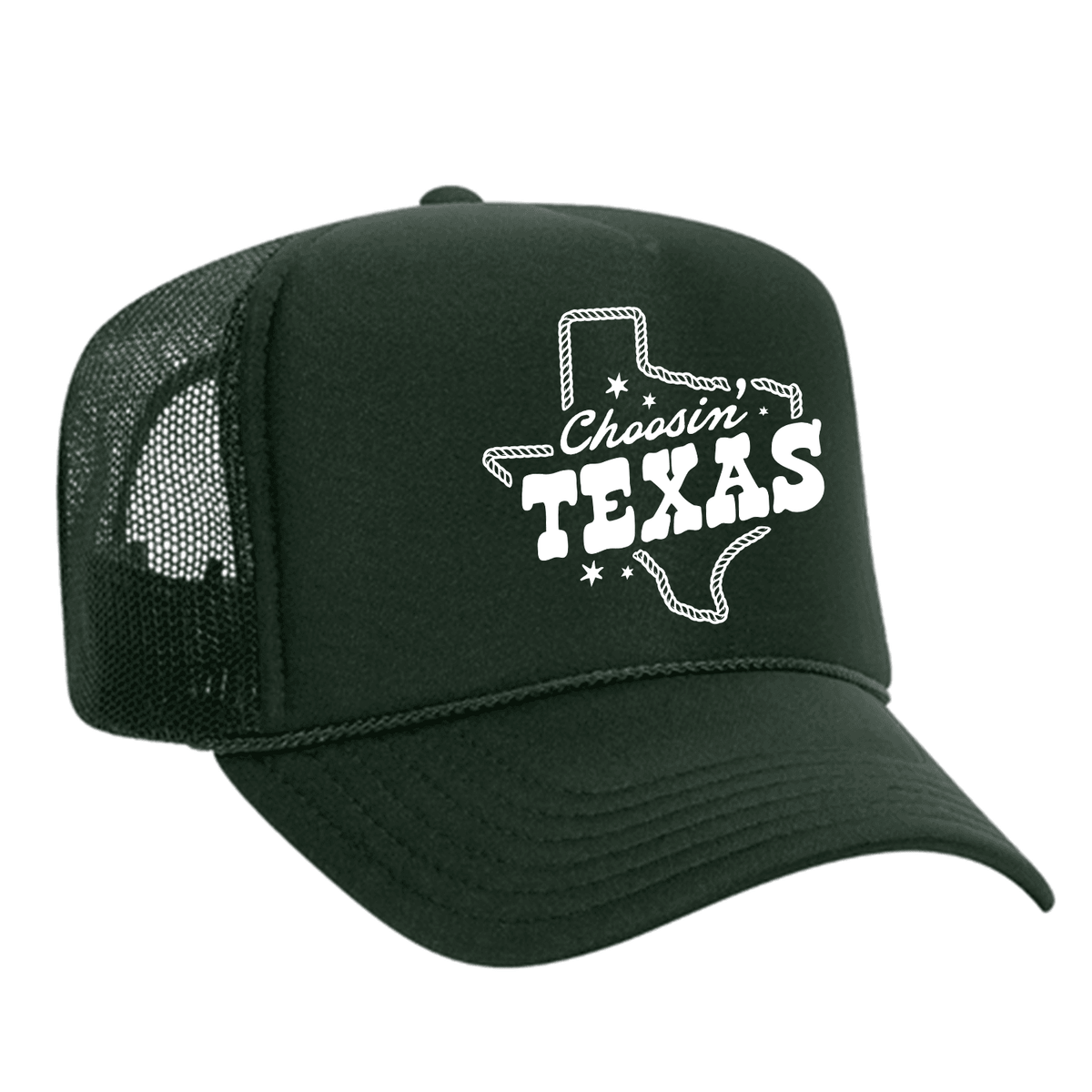 Choosin' Texas Foam Trucker Hat - Dark Green