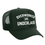 Overworked And Underlaid Foam Trucker Hat - Dark Green