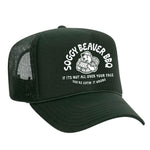 Soggy Beaver BBQ Foam Trucker Hat - Dark Green