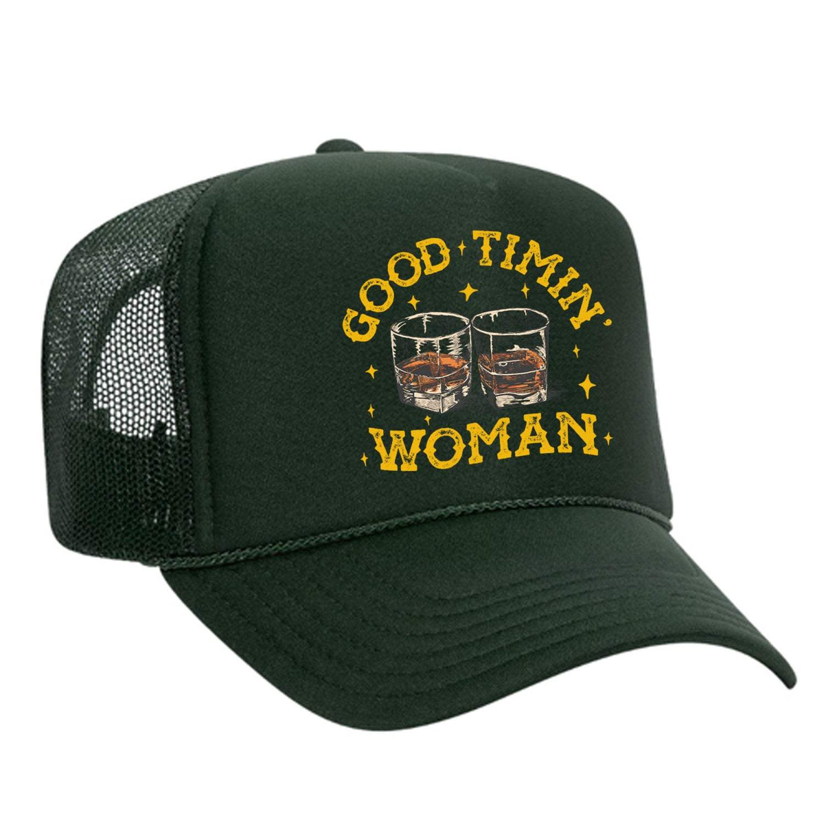 Good Timin' Woman Foam Trucker Hat - Dark Green