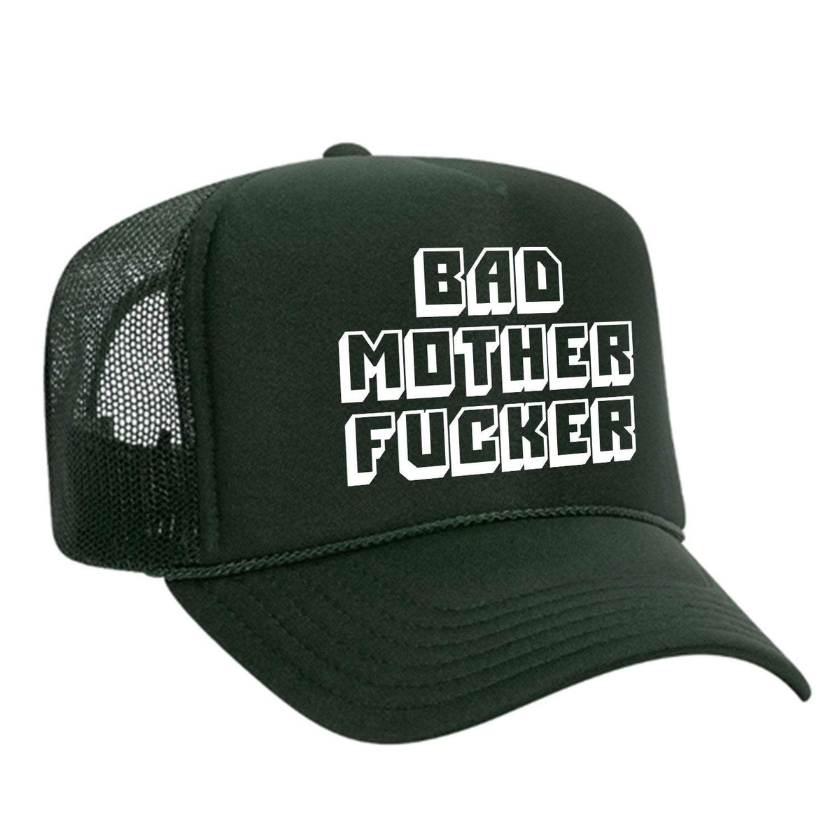 Bad M'Fer Foam Trucker Hat - Dark Green