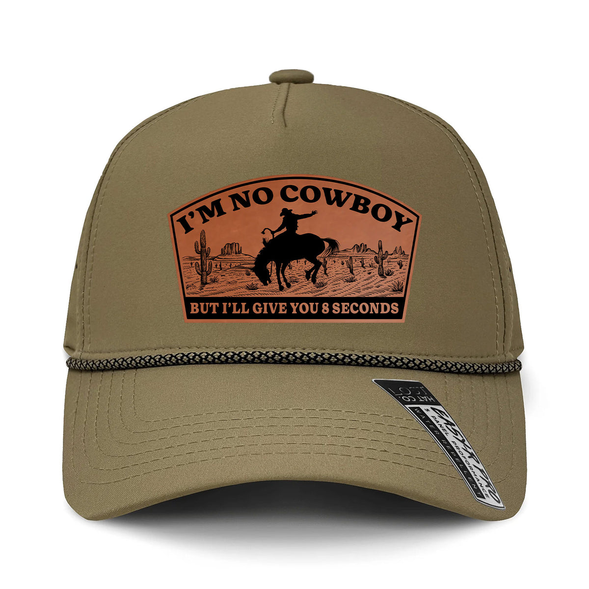 I'm No Cowboy Performance Leather Patch Hat