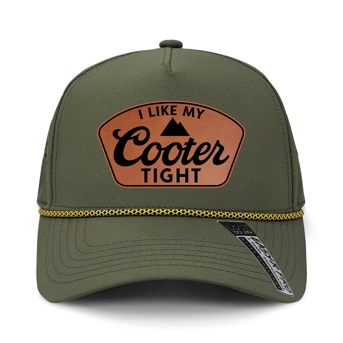 I Like My Cooter Tight Performance Leather Patch Hat