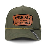 Over Par And Under The Influence Performance Leather Patch Hat - Gator