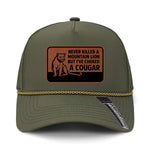 Choked A Cougar Performance Leather Patch Hat - Gator