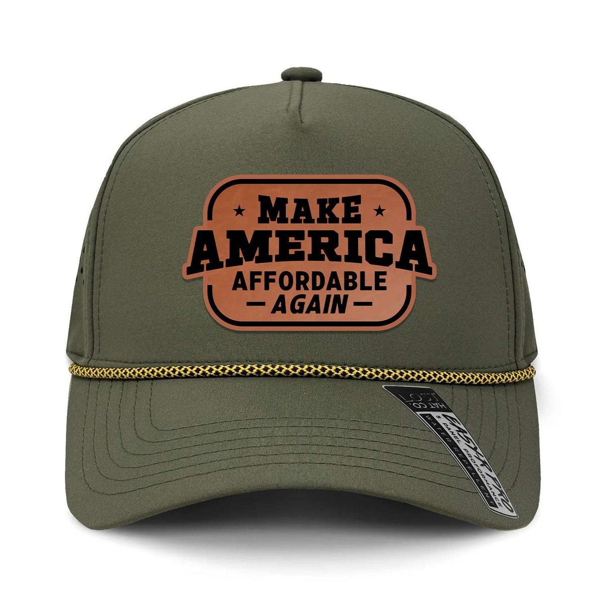 Make America Affordable Again Performance Leather Patch Hat - Gator