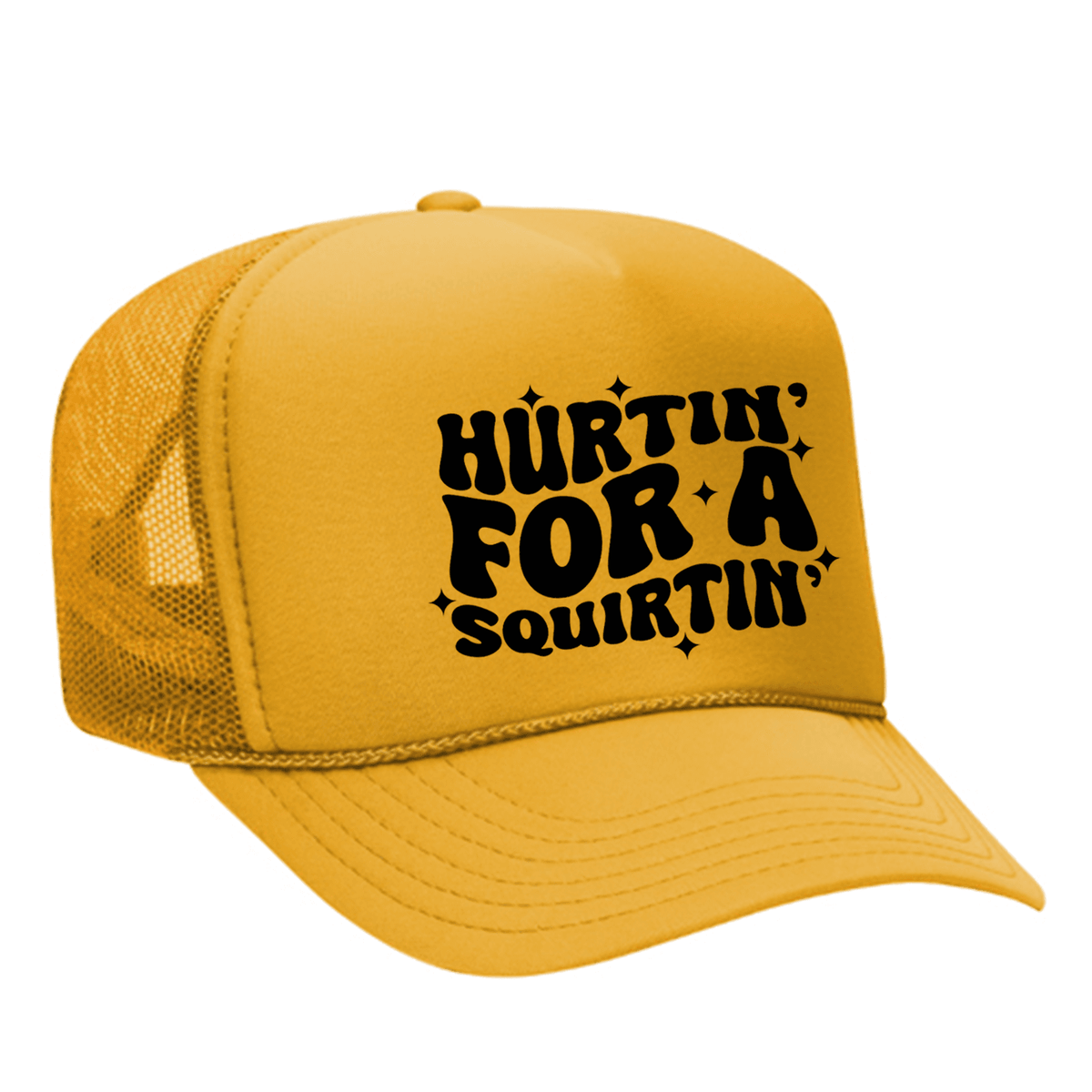 Hurtin' For A Squirtin' Foam Trucker Hat - Gold