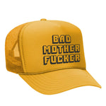 Bad M'Fer Foam Trucker Hat - Gold