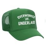 Overworked And Underlaid Foam Trucker Hat - Green