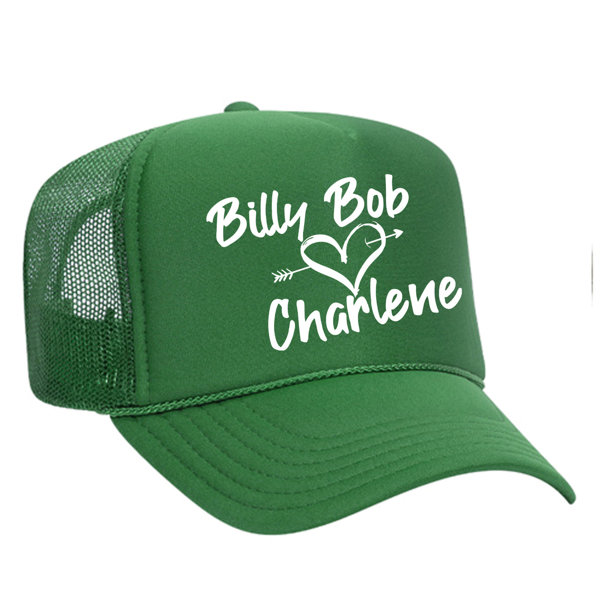 Billy Bob Loves Charlene Foam Trucker Hat - Green