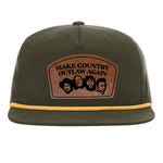 Make Country Outlaw Again Flat Bill Rope - Green