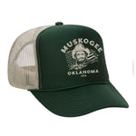 Haggard Old Flag Foam Trucker Hat - Green / Tan