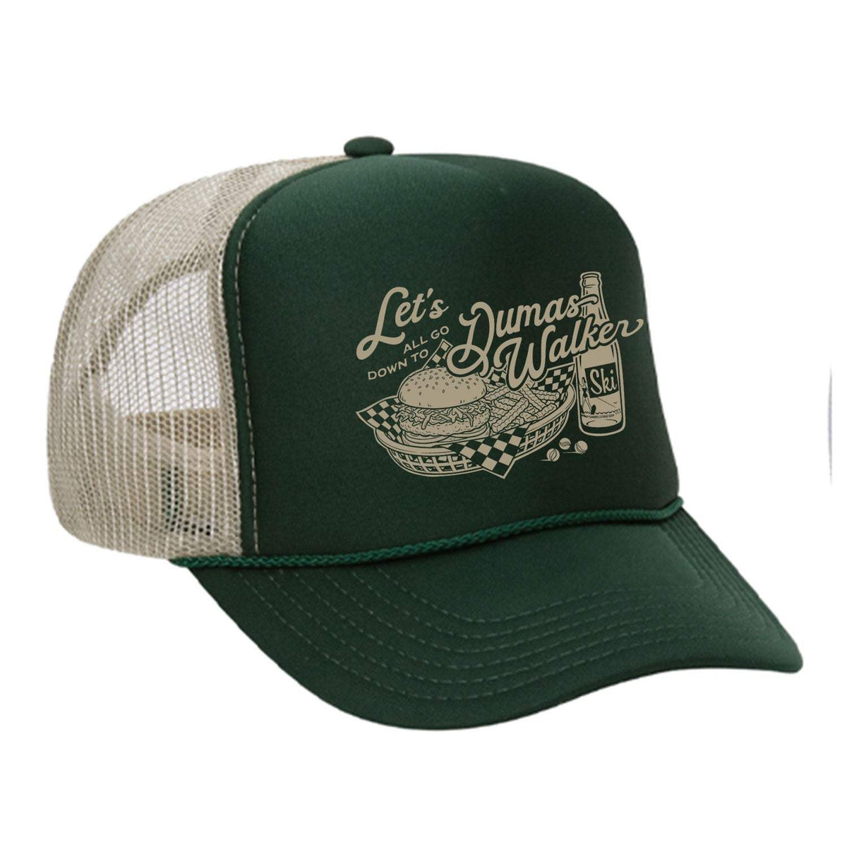 Dumas Walker Foam Trucker Hat - Green / Tan