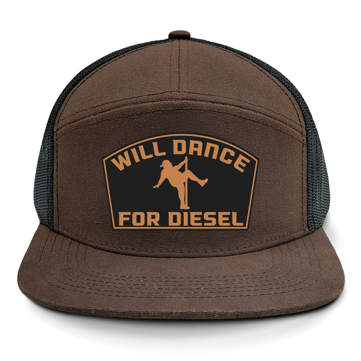 Will Dance For Diesel Waxed 7 Panel Hat