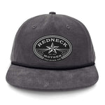 Redneck Mother Flat Bill Rope Leather Patch Hat - Gunmetal