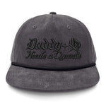 Daddy Needs A Cig Embroidered Flat Bill Hat - Gunmetal