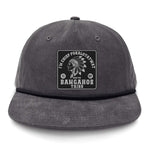 Chief Pokalotatwat Flat Bill Rope Leather Patch Hat - Gunmetal