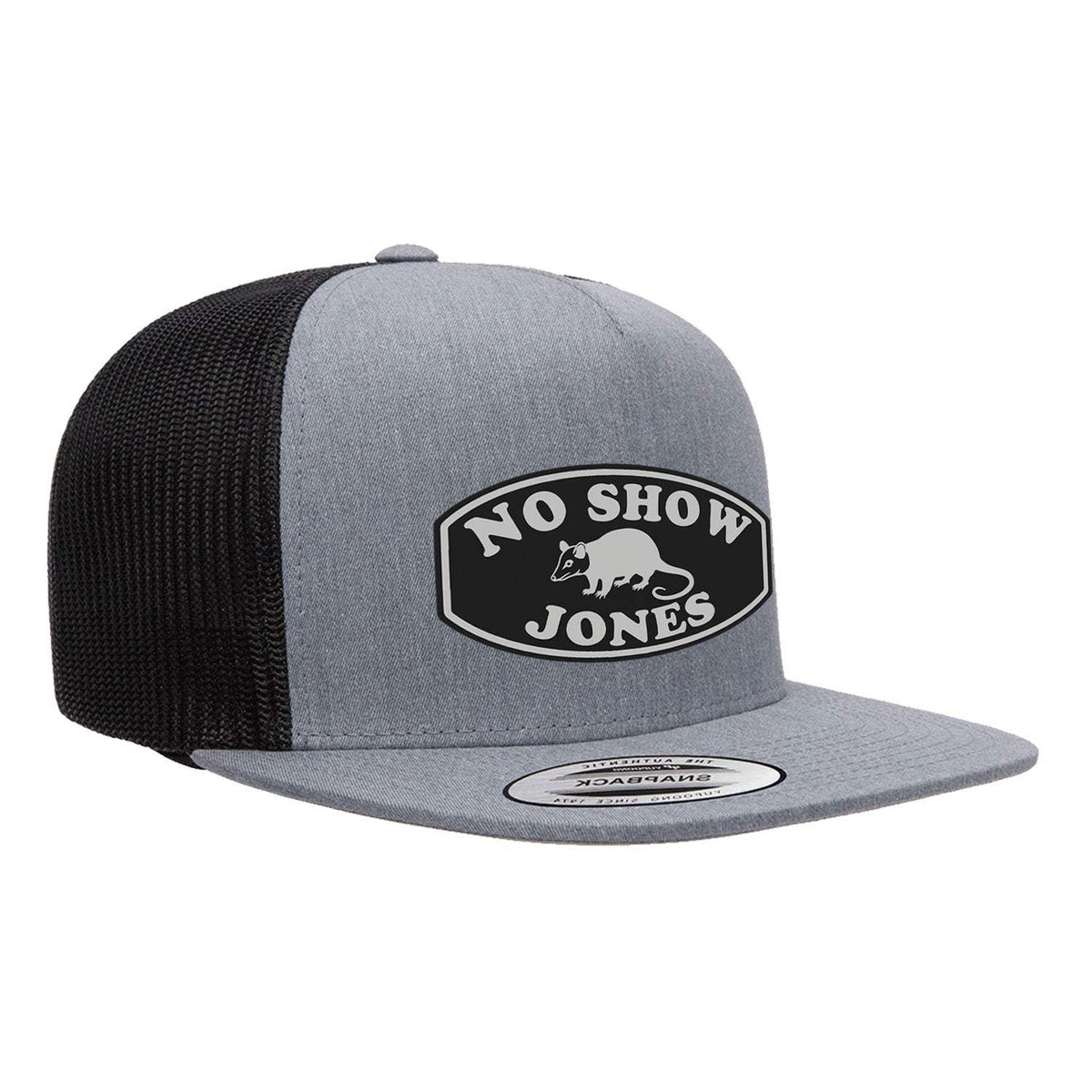 No Show Jones Flat Bill Trucker Hat - Heather Black