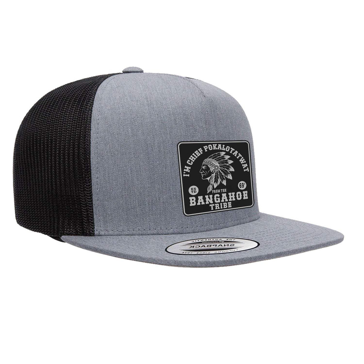 Chief Pokalotatwat Flat Bill Hat - Heather Black
