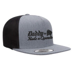 Daddy Needs A Cig Embroidered Flat Bill Hat - Heather Black