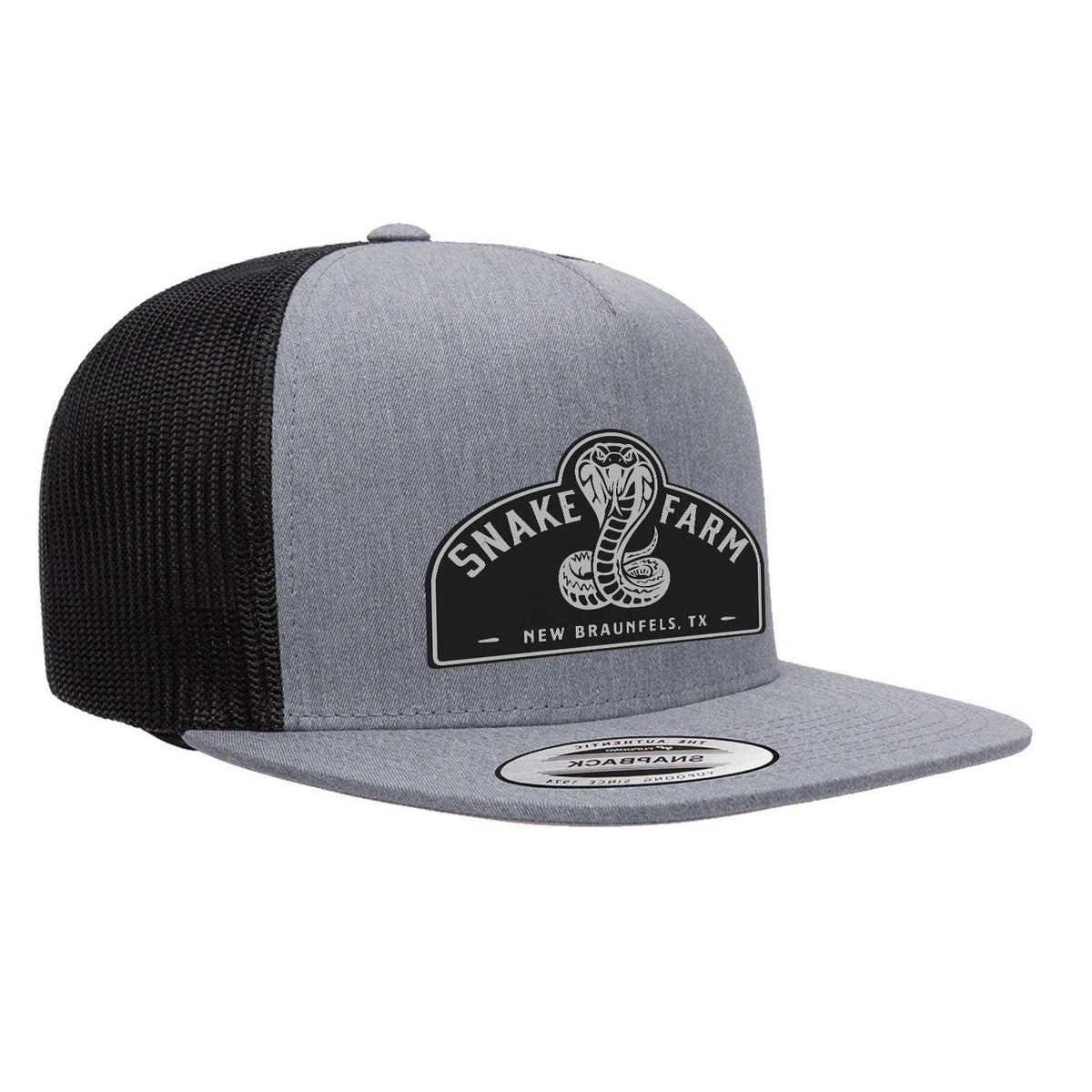 Snake Farm Flat Bill Hat - Heather Black