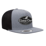 Time Out Gentleman's Club Flat Bill Trucker Hat - Heather Black