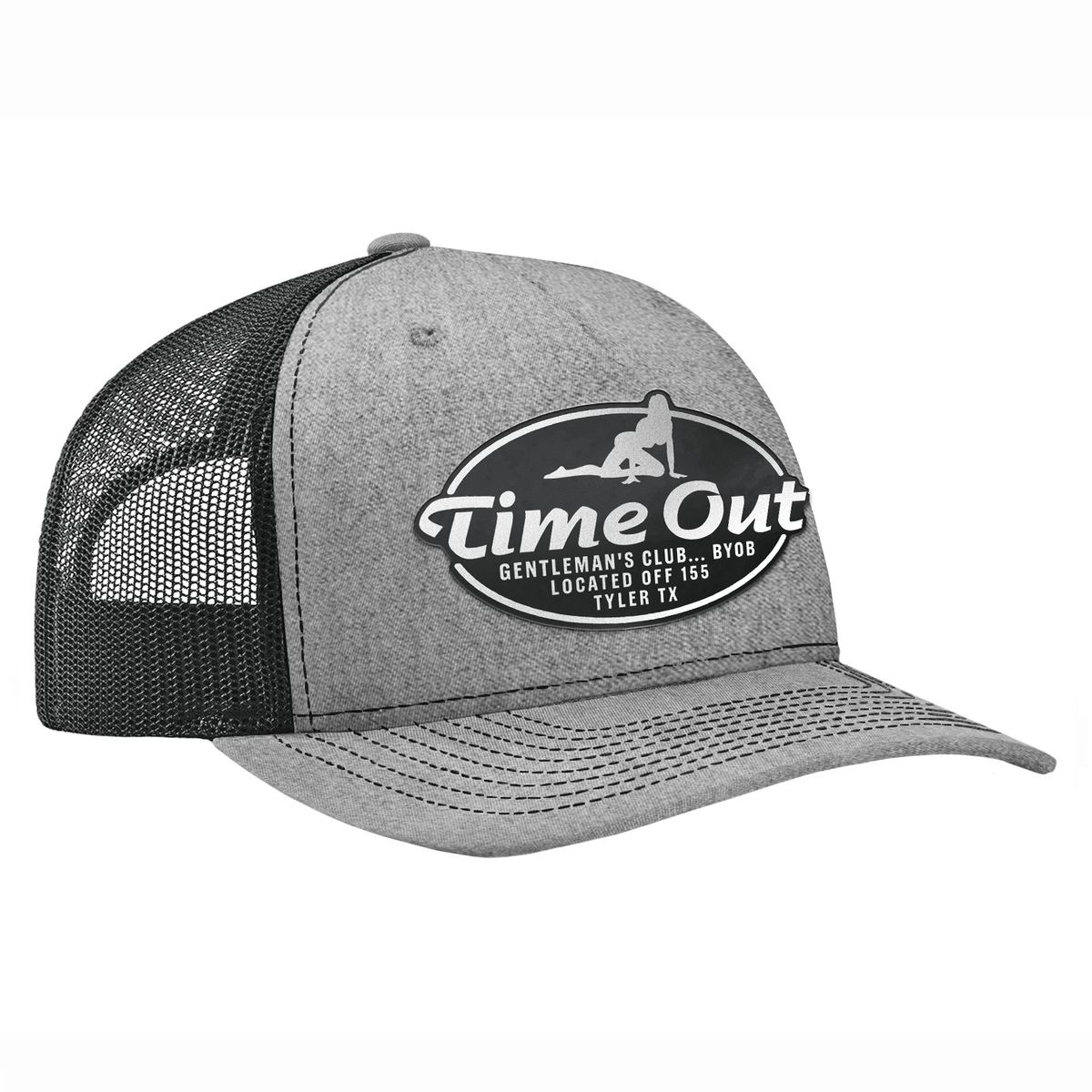 Time Out Gentleman's Club Classic Trucker Hat - Heather Black