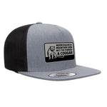 Choked A Cougar Flat Bill Leather Patch Hat
