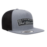 Need A Little Time Off For Bad Behavior Flat Bill Hat - Heather Black