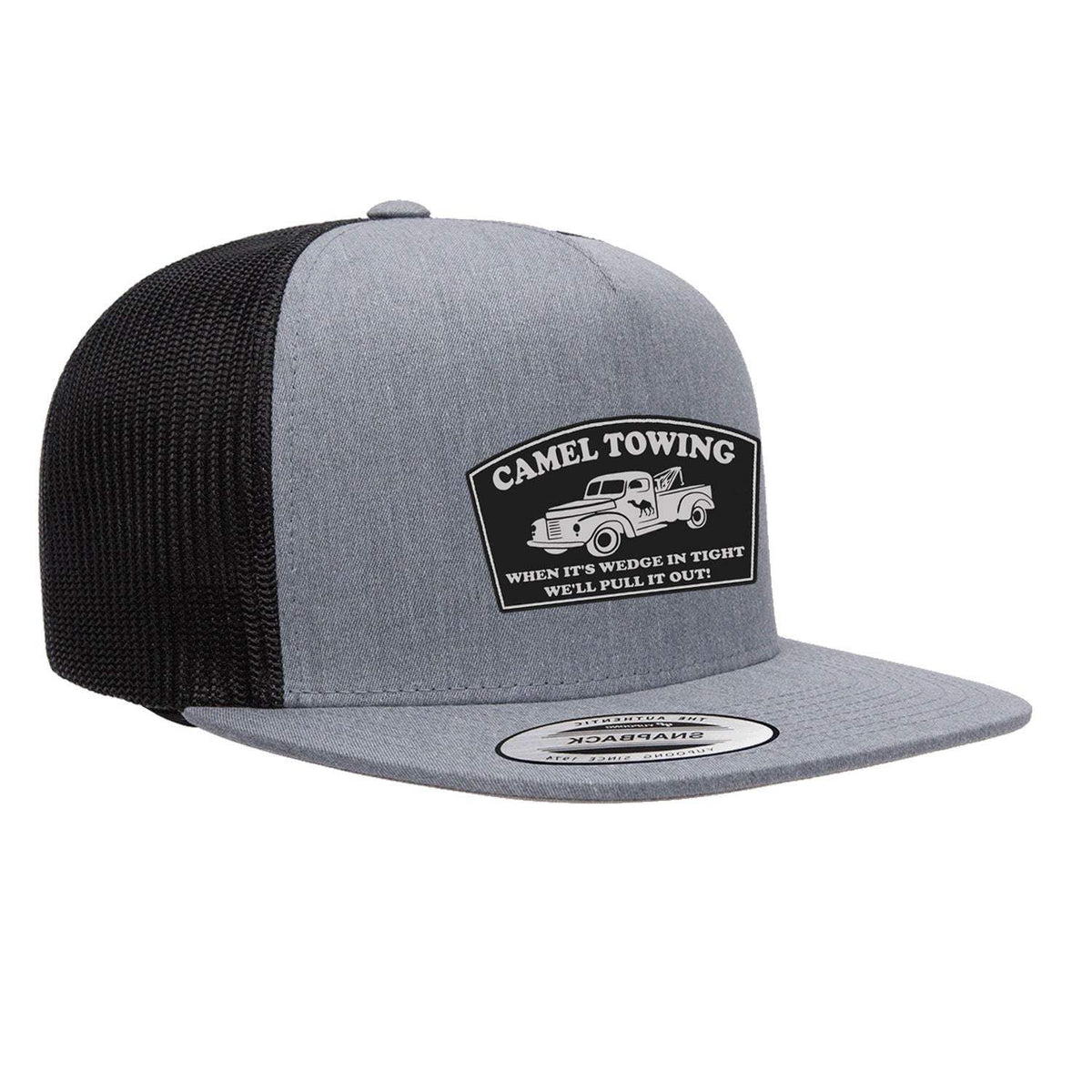 Camel Towing Flat Bill Hat - Heather Black