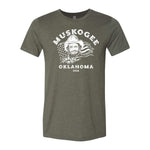 Haggard Old Flag Tee - Heather / Military Green