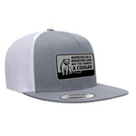 Choked A Cougar Flat Bill Leather Patch Hat
