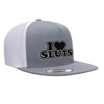 I Love Sluts Flat Bill Hat